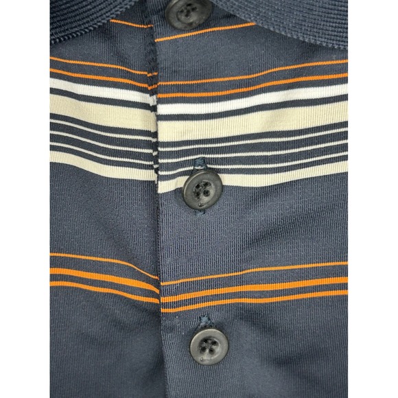 Nike Golf Dri-FIT Polo Shirt Mens Large Striped Short Sleeve Athletic Casual - Picture 3 of 5